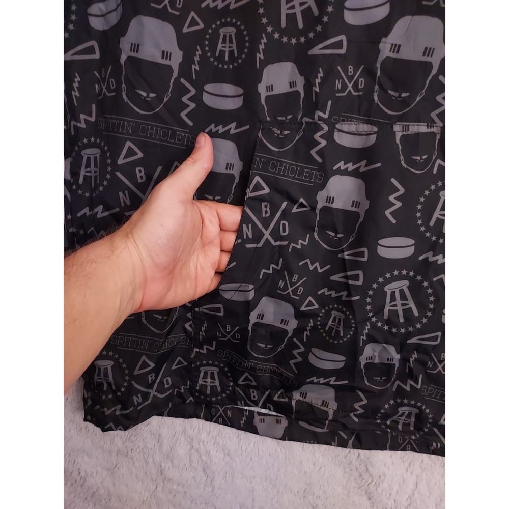 Barstool Sports Jacket Mens Large Spittin Chiclets Quarter Zip Hoodie Drawstring - Picture 6 of 10